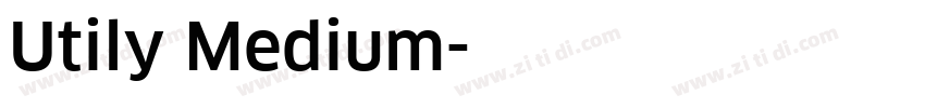 Utily Medium字体转换